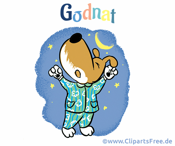 Gute Nacht Bild auf Dänisch