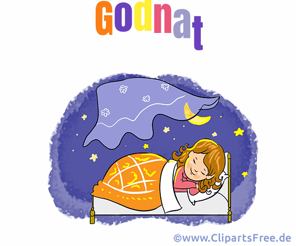 Gute Nacht Güsse auf Dänisch für Kinder Bild
