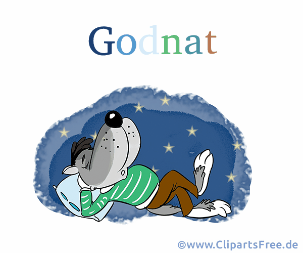 Gute Nacht in Dänischer Sprache Gif-Bild