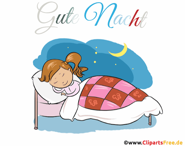 Schönes Gif-Bild Gute Nacht auf Deutsch