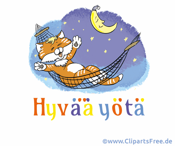 Wie sagt man Gute Nacht auf Finnisch Gif-Bild