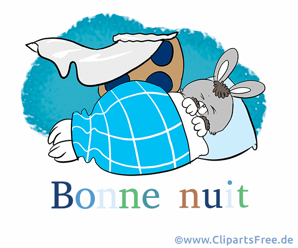 Gifanimation Gute Nacht auf Französisch