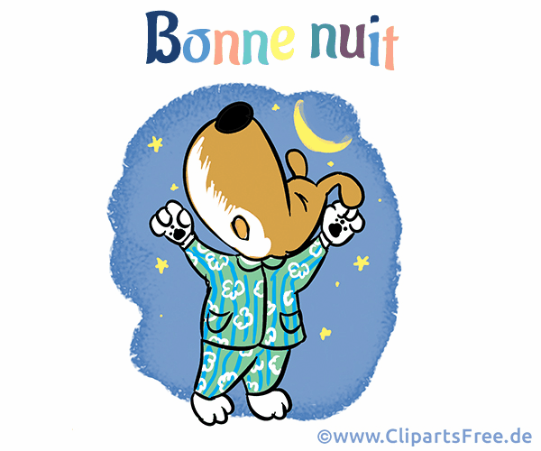 Gruß Gute Nacht auf Französisch
