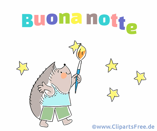 E-Karte Gute Nacht auf Italienisch