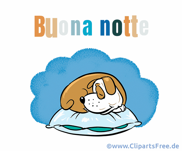 Gif-Bild Gute Nacht auf Italienisch