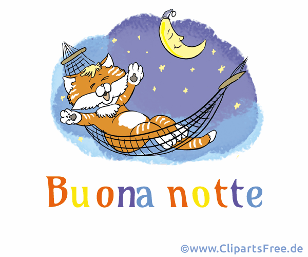 Grußbild Gute Nacht auf Italienisch