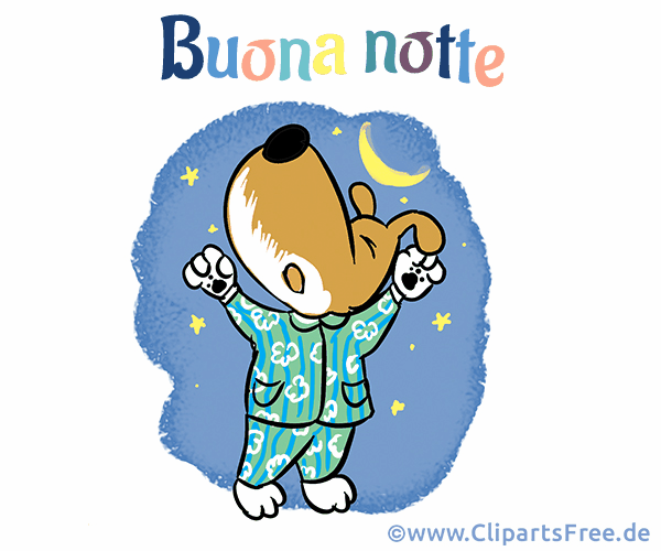 Gute Nacht Grüße auf Italienisch