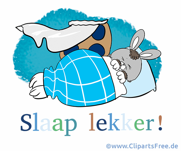 Clipart Gute Nacht auf Niederländisch