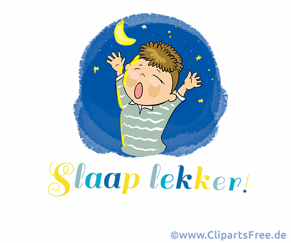 Gif-Animation Gute Nacht auf Niederländisch