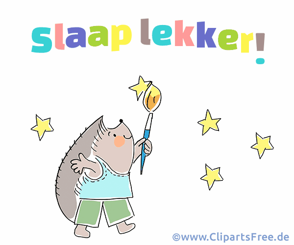 Gute Nacht auf Niederländisch Bild online teilen