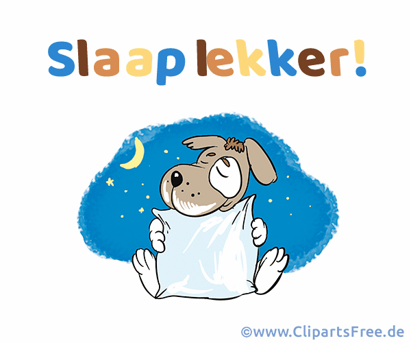 Gute Nacht auf Niederländisch Gruss für Kinder als Gif