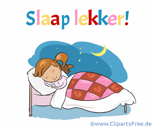 Wie sagt man Gute Nacht auf Niederländisch Grusskarte