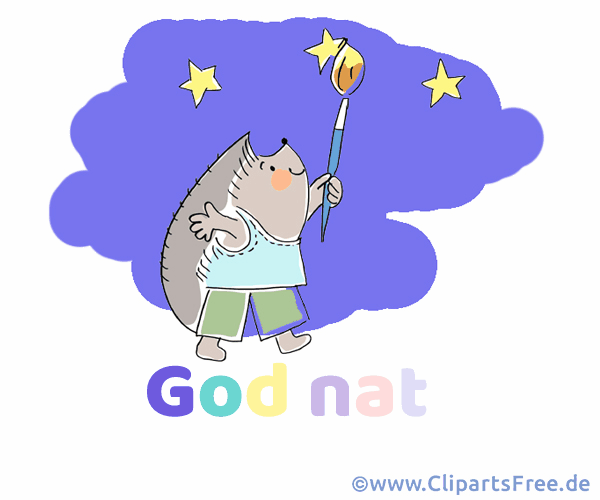 Gif-Animation Gute Nacht auf Norwegisch