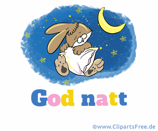 Gute Nacht auf Norwegisch Animation