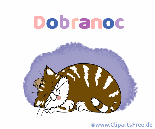 Clipart Gute Nacht auf Polnisch