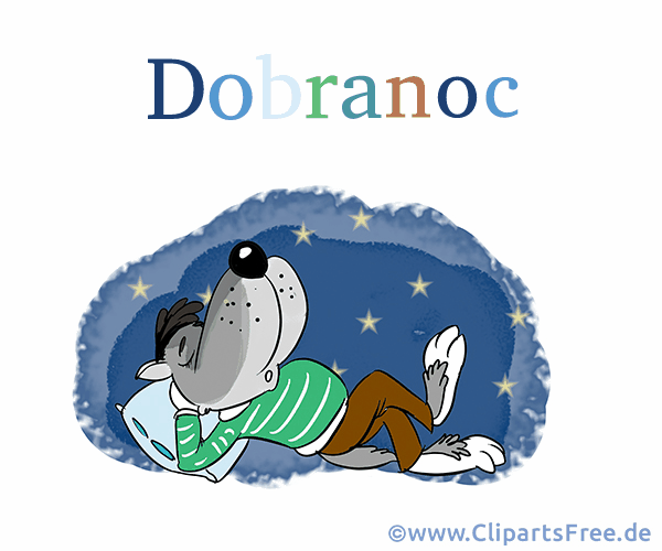 Grusskarte Gute Nacht auf Polnisch