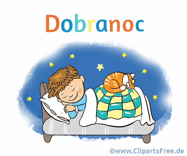 Gute Nacht auf Polnisch - animierte Grusskarten im Gif-Format