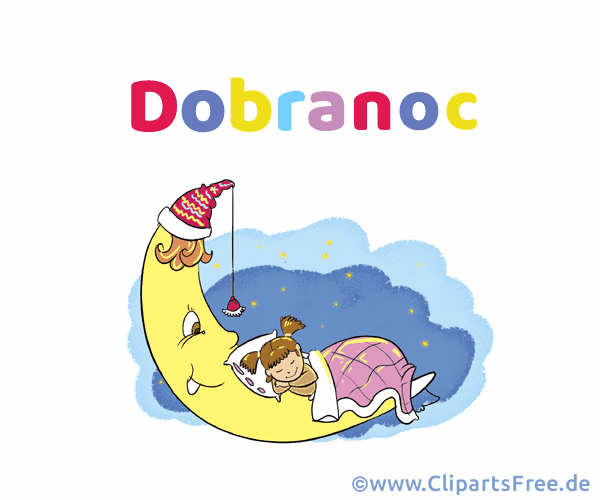 Gute Nacht auf Polnisch Clipart kostenlos