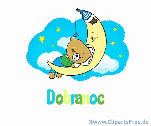 Gute Nacht Gruß auf Polnisch animiertes Bild