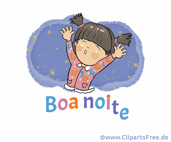 Gute Nacht auf Portugiesisch Bild, Clipart, Gif
