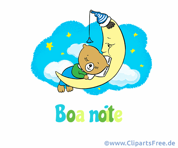 Gute Nacht auf Portugiesisch E-Karte zum Teilen per E-Mail