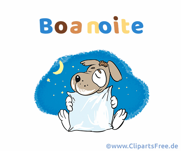 Gute Nacht Gruß auf Portugiesisch als Grußkarte zum Teilen im Netz