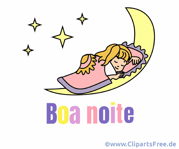 Schöne Grusskarte Gute Nacht auf Portugiesisch