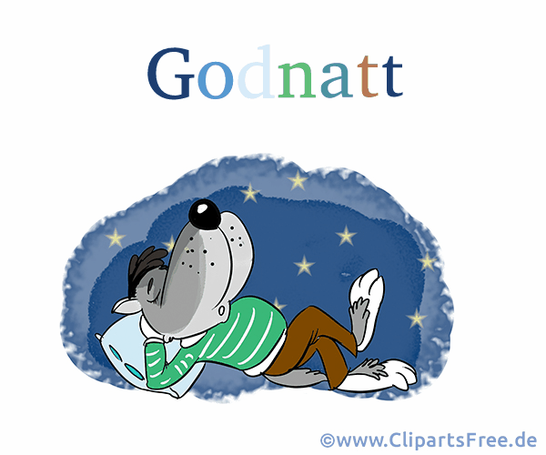 Animation Gute Nacht auf Schwedisch