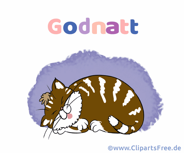 Animierte Karte Gute Nacht auf Schwedisch