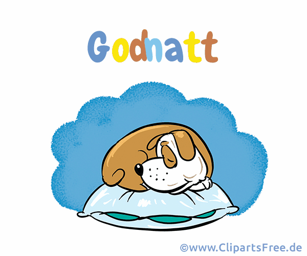 Grusskarte Gute Nacht auf Schwedisch