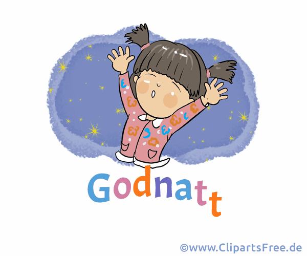 Gute Nacht auf Schwedisch Gif-Karte