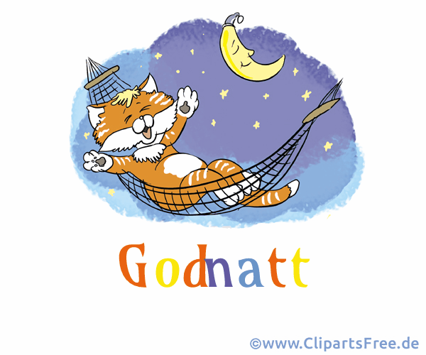 Gute Nacht auf Schwedisch Illustration