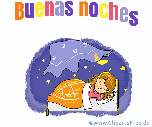 Gute Nacht auf Spanisch Gif, Clipart, Bild