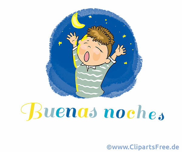 Gute Nacht auf Spanisch Grusskarte