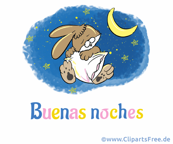 Gute Nacht Grußkarte auf Spanisch zum Teilen im Internet