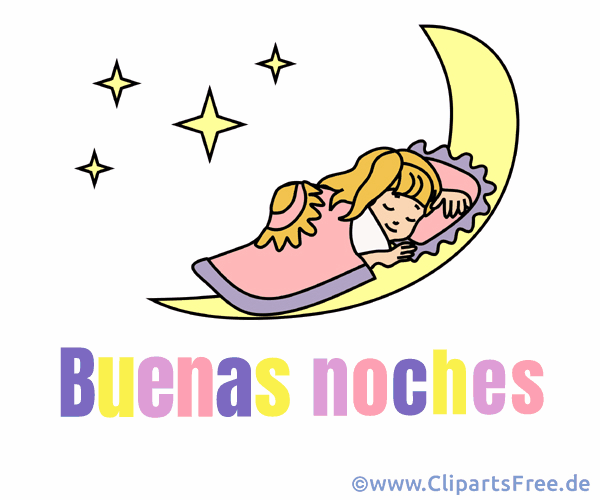 Gute Nacht Spruch auf Spanisch als Gif-Bild