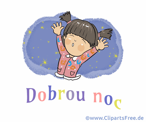 Gute Nacht auf Tschechisch E-Karte