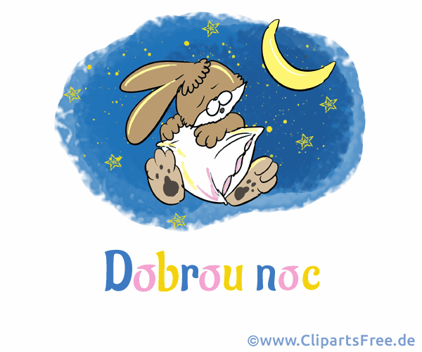 Gute Nacht auf Tschechisch Gif-Karte