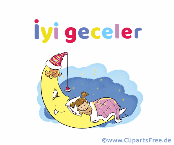 ComicBild Gute Nacht auf Türkisch