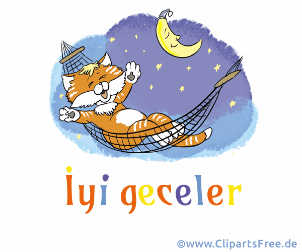 Gif-Bild Gute Nacht in türkischer Sprache