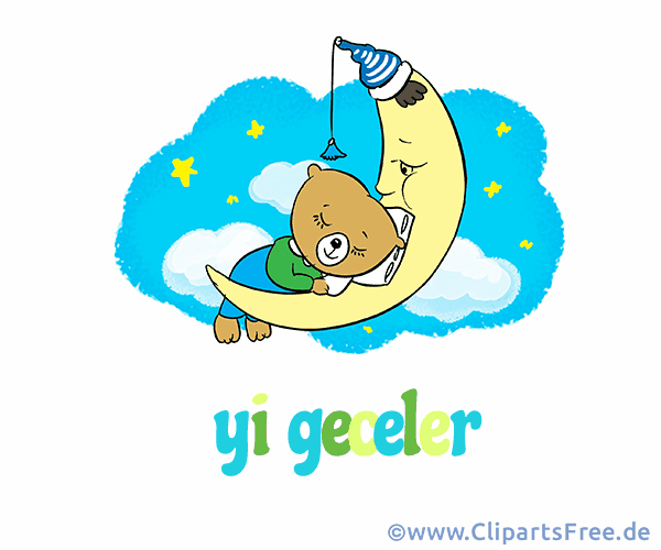 Gute Nacht auf Türkisch Bild, Clip Art, Gif