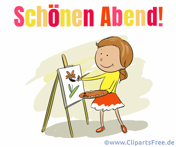 Abend am Molbert Clipart