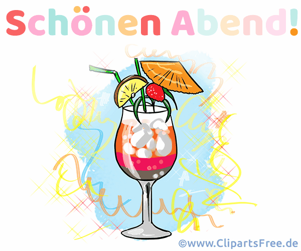 Cocktail am Abend Gif Clipart