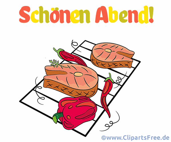 Fisch am Grill Gif-Clipart