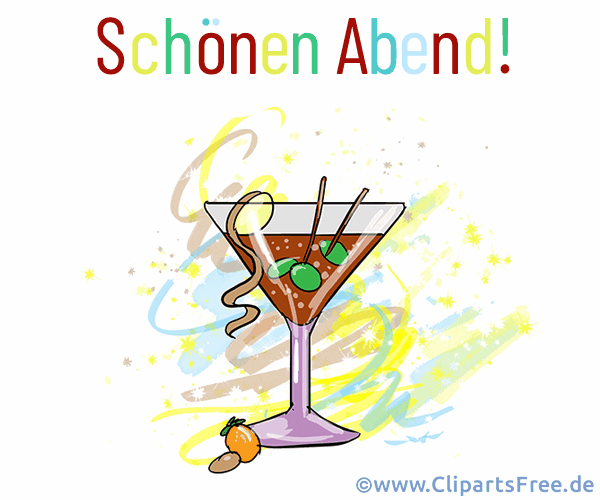 Grusskarte mit Guten Abend Wunsch