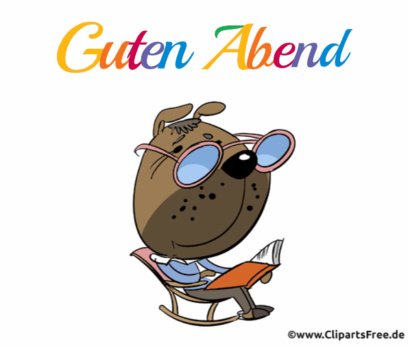 Guten Abend Gif e-Card animiert