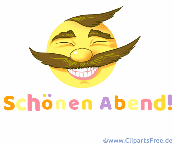 Lustiget Smiley mit Schönen Abend Wunsch