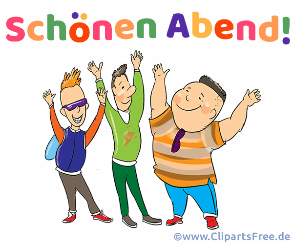 Party am Abend Gif Grusskarte