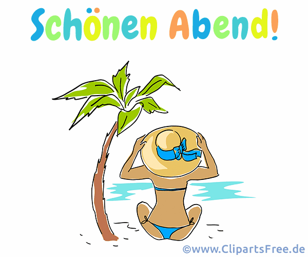 Schöner Abend am Strand Gif Clipart