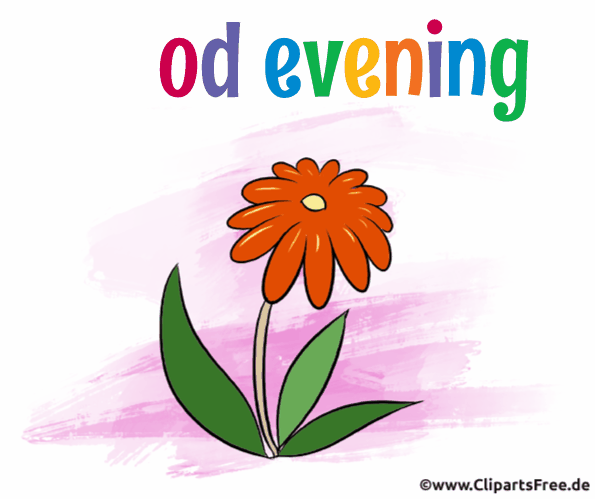 Blume animierte Grusskarte Guten Abend im Gif-Format